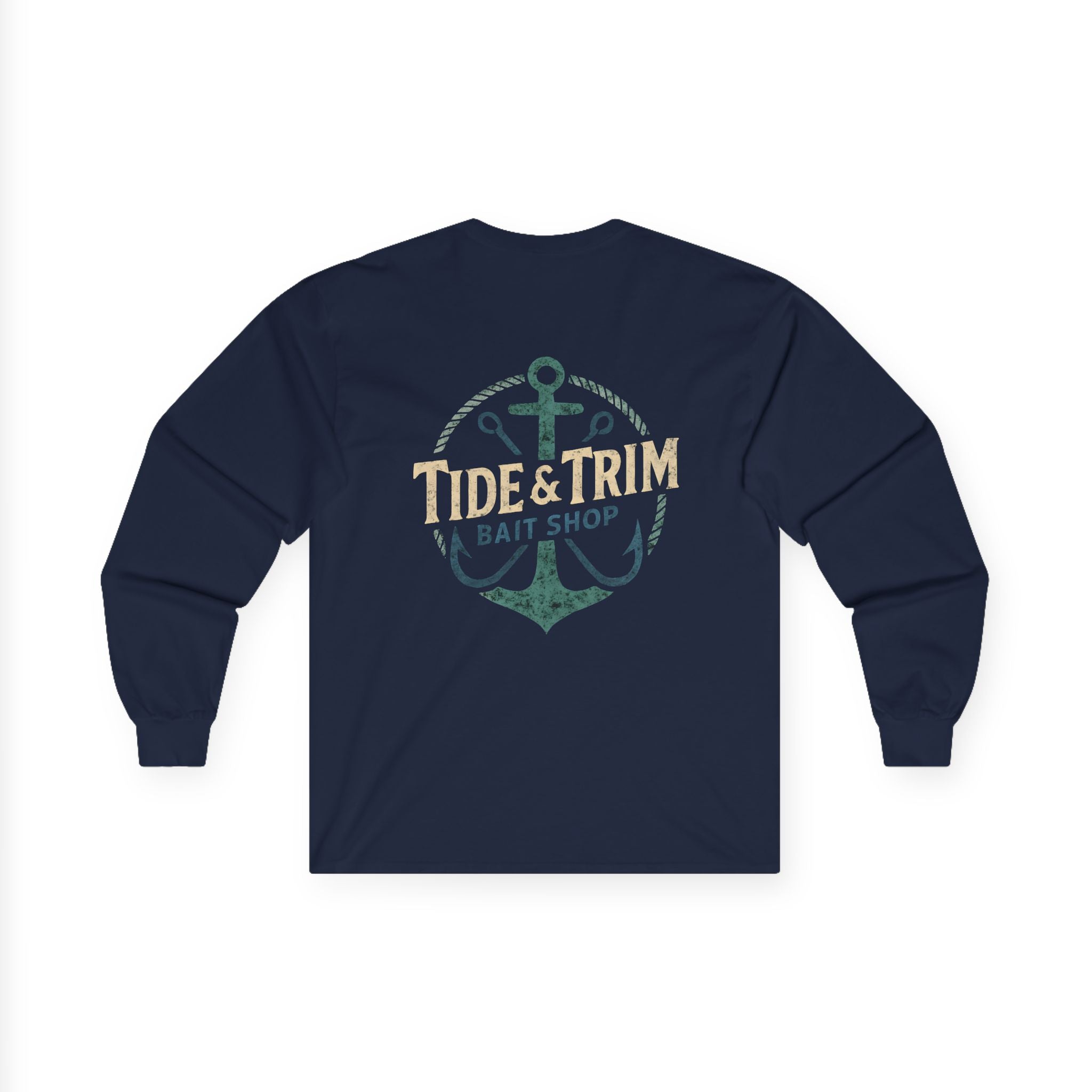 Nautical Bait Shop Anchor Long Sleeve Tee