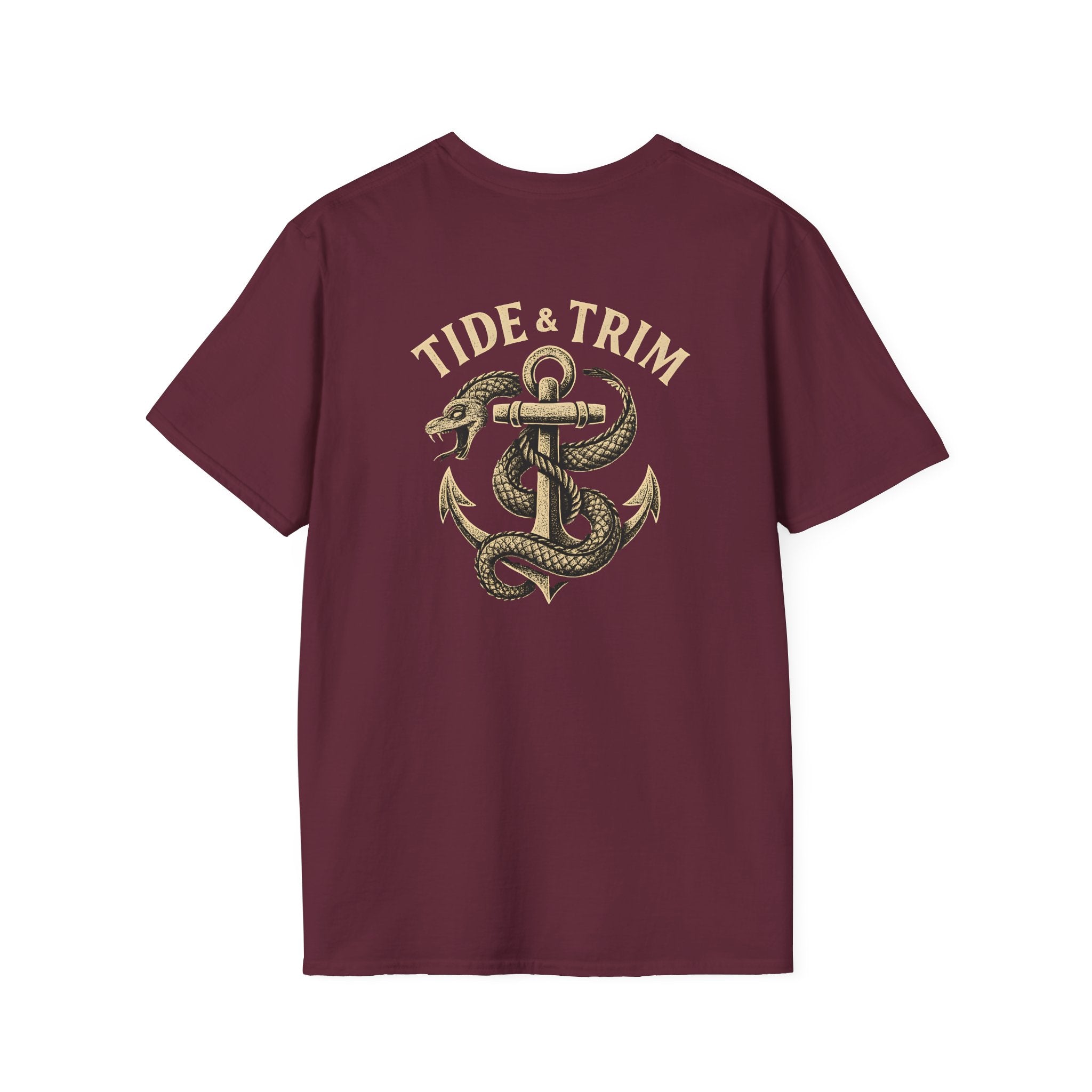 Sea Serpent Nautical Anchor T-Shirt- Tide & Trim