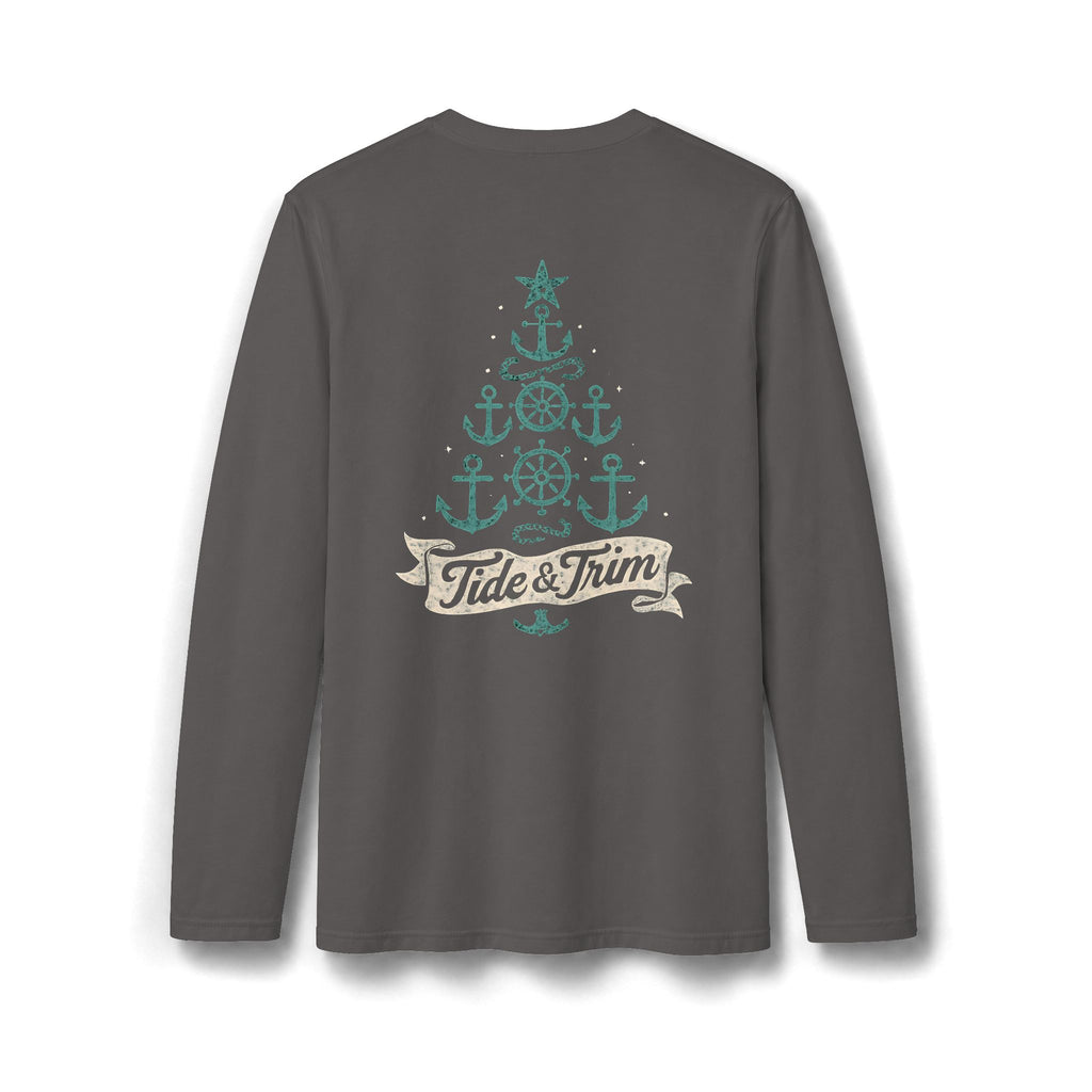 Tide & Trim Nautical Christmas Tree Long Sleeve T-Shirt