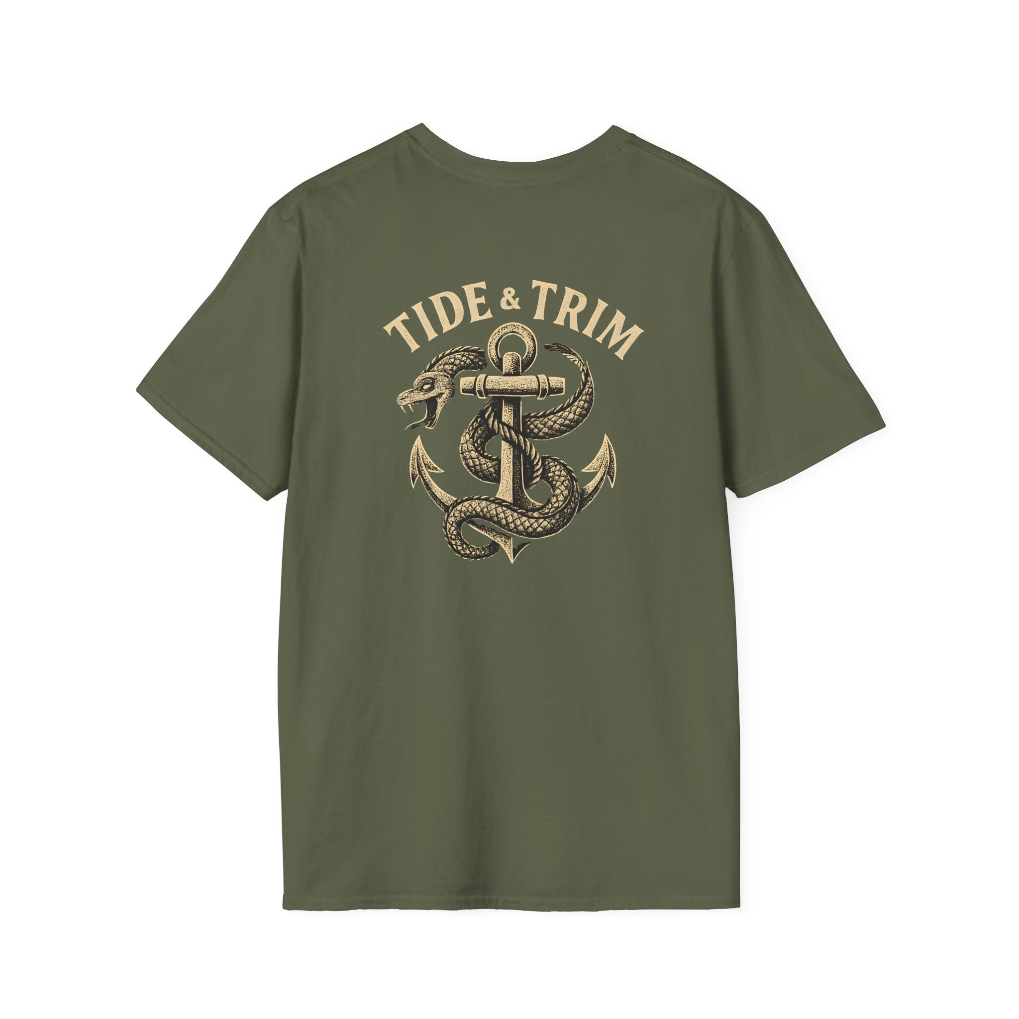 Sea Serpent Nautical Anchor T-Shirt- Tide & Trim