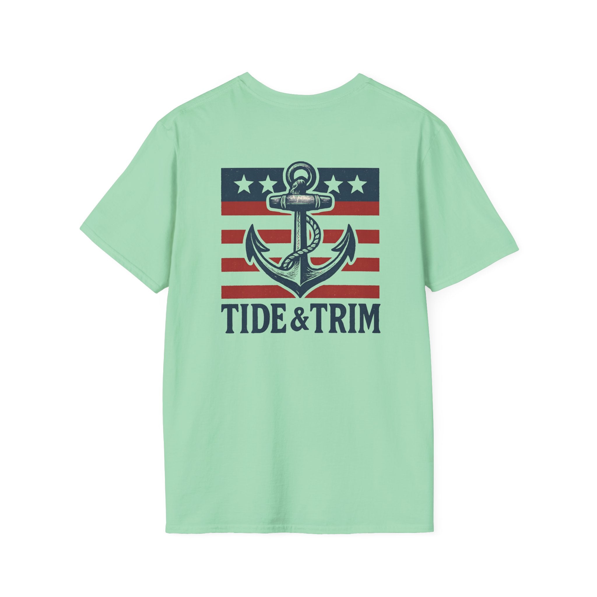 Patriotic Anchor Nautical T-Shirt — Tide & Trim Flag Design
