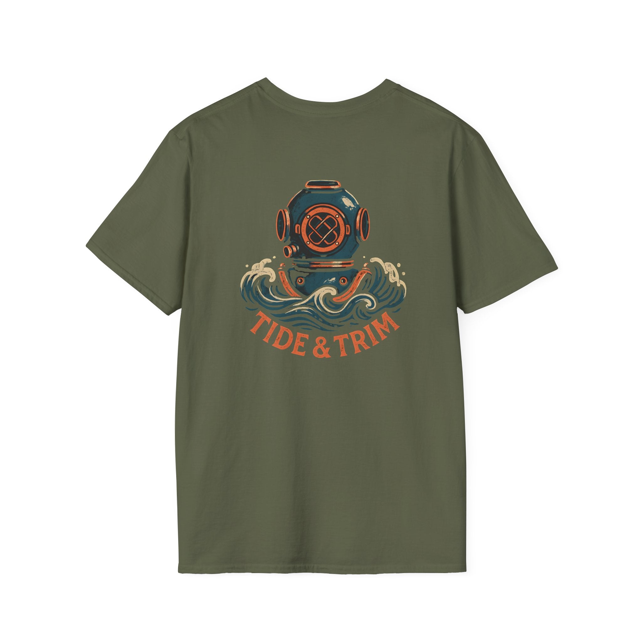 Diver Helmet Nautical T-Shirt — Tide & Trim Diver Design