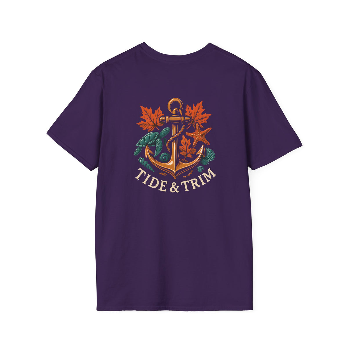 Anchor & Autumn Leaves T-Shirt — Tide & Trim Nautical Graphic Tee