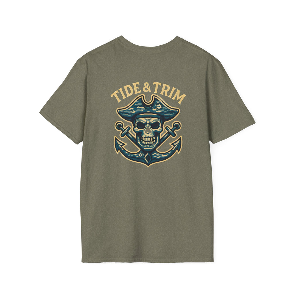 Pirate Skull Anchor T-Shirt — Nautical Pirate Graphic Tee