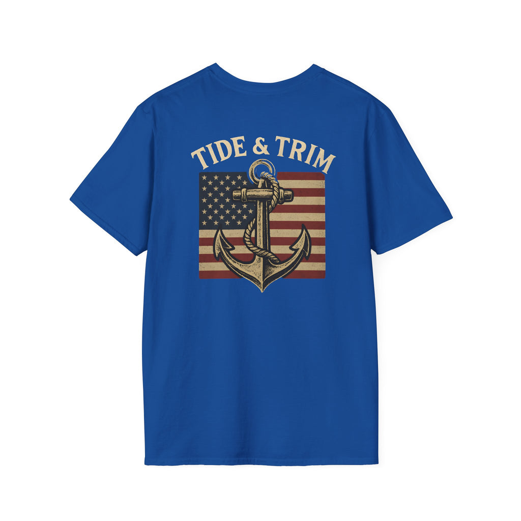 American Flag Anchor Nautical T-Shirt