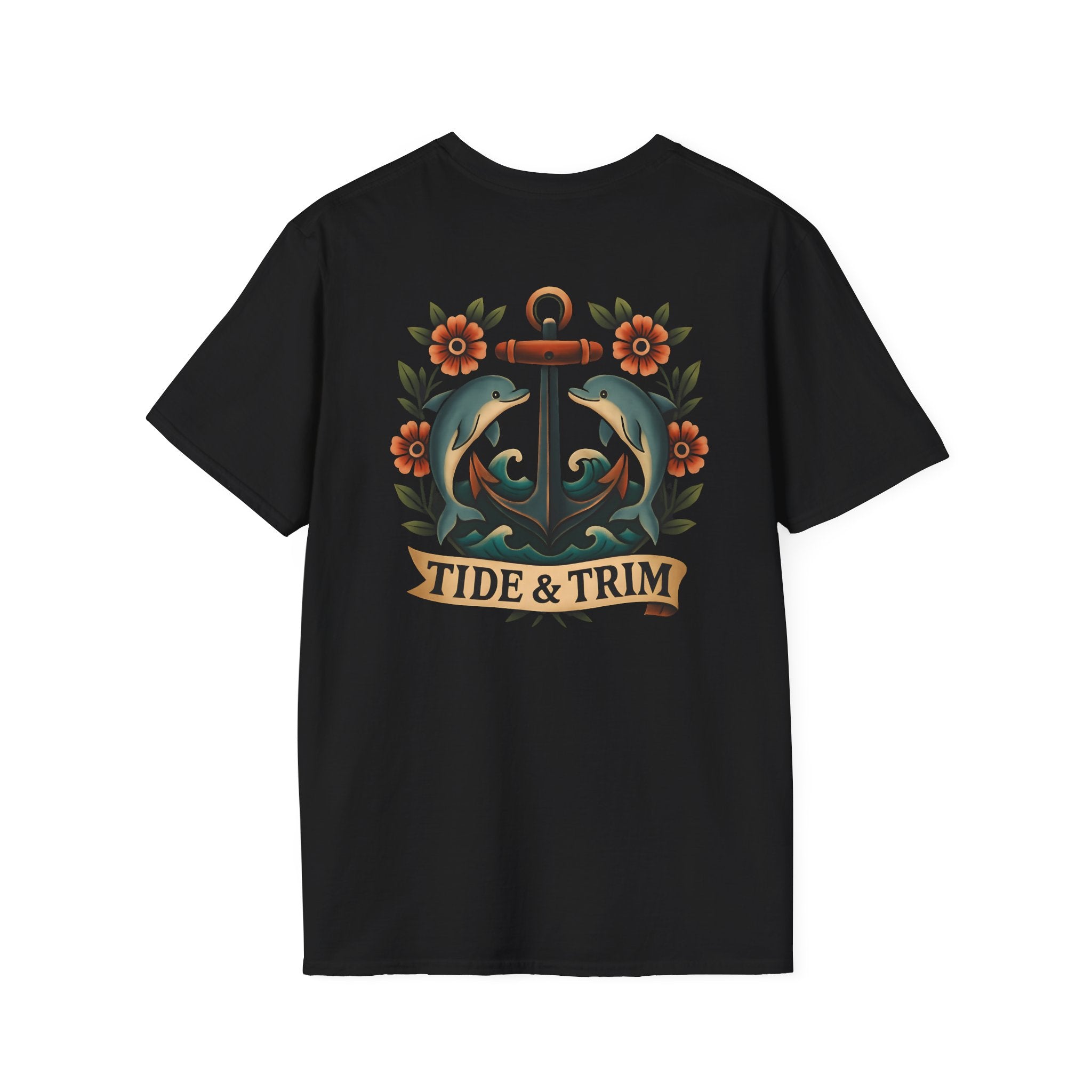 Anchor & Dolphins Floral Nautical T-Shirt