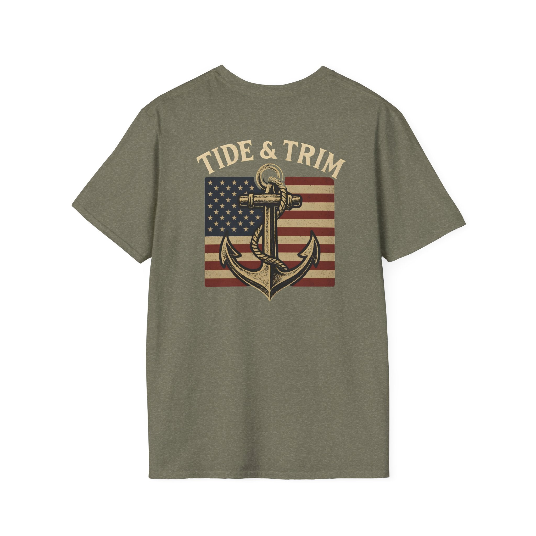 American Flag Anchor Nautical T-Shirt