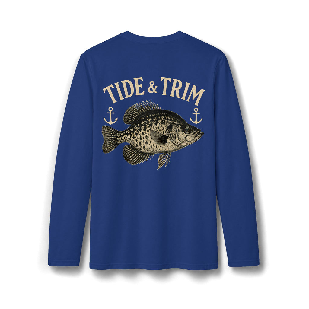 Crappie Fishing Long Sleeve T-shirt– Tide & Trim Sac-a-Lait  Angler