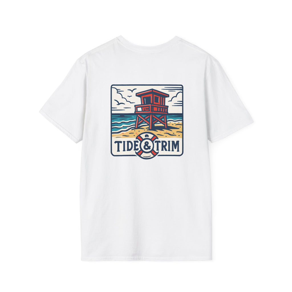Coastal Lifeguard Tower Beach T-Shirt — Vintage Coastal Lifeguard Tee