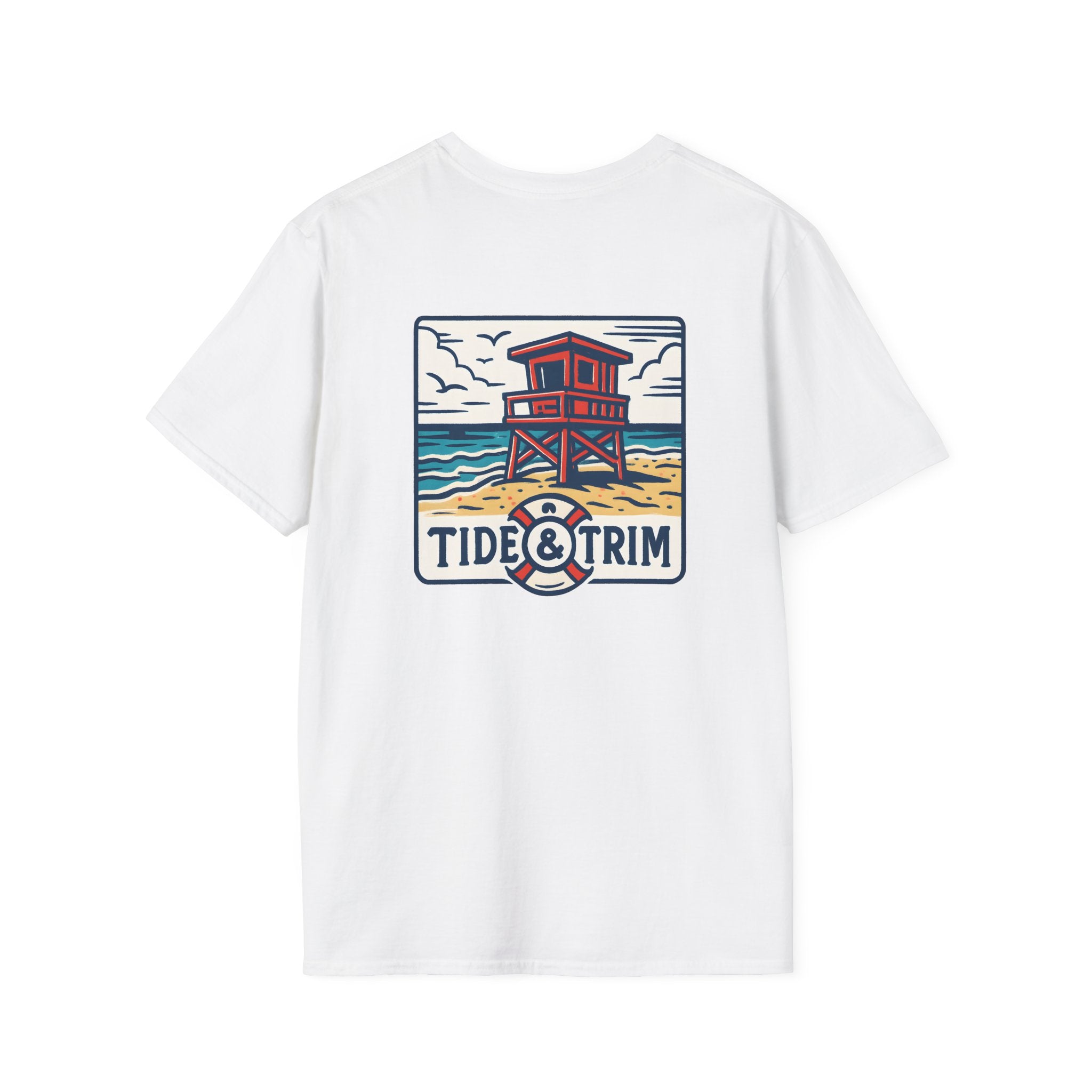Coastal Lifeguard Tower Beach T-Shirt — Vintage Coastal Lifeguard Tee