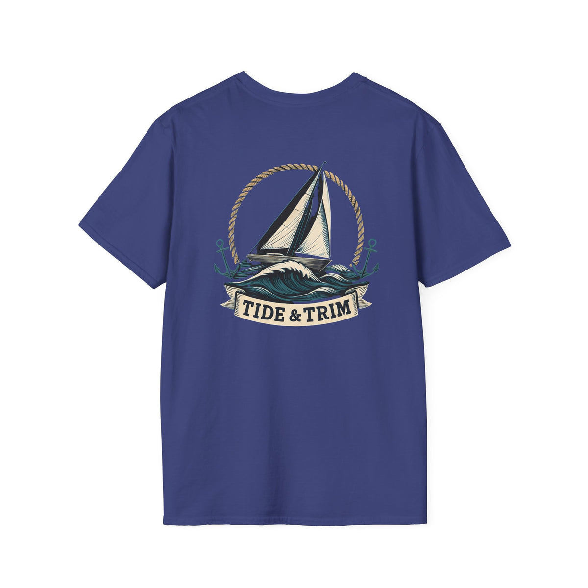 Sailboat 'Tide & Trim' T-Shirt — Nautical Sailing Graphic Tee