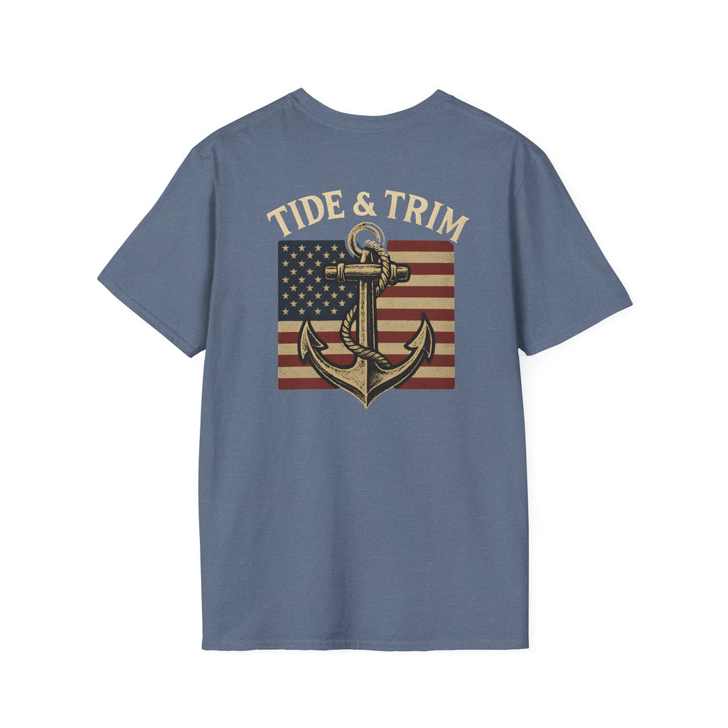 American Flag Anchor Nautical T-Shirt