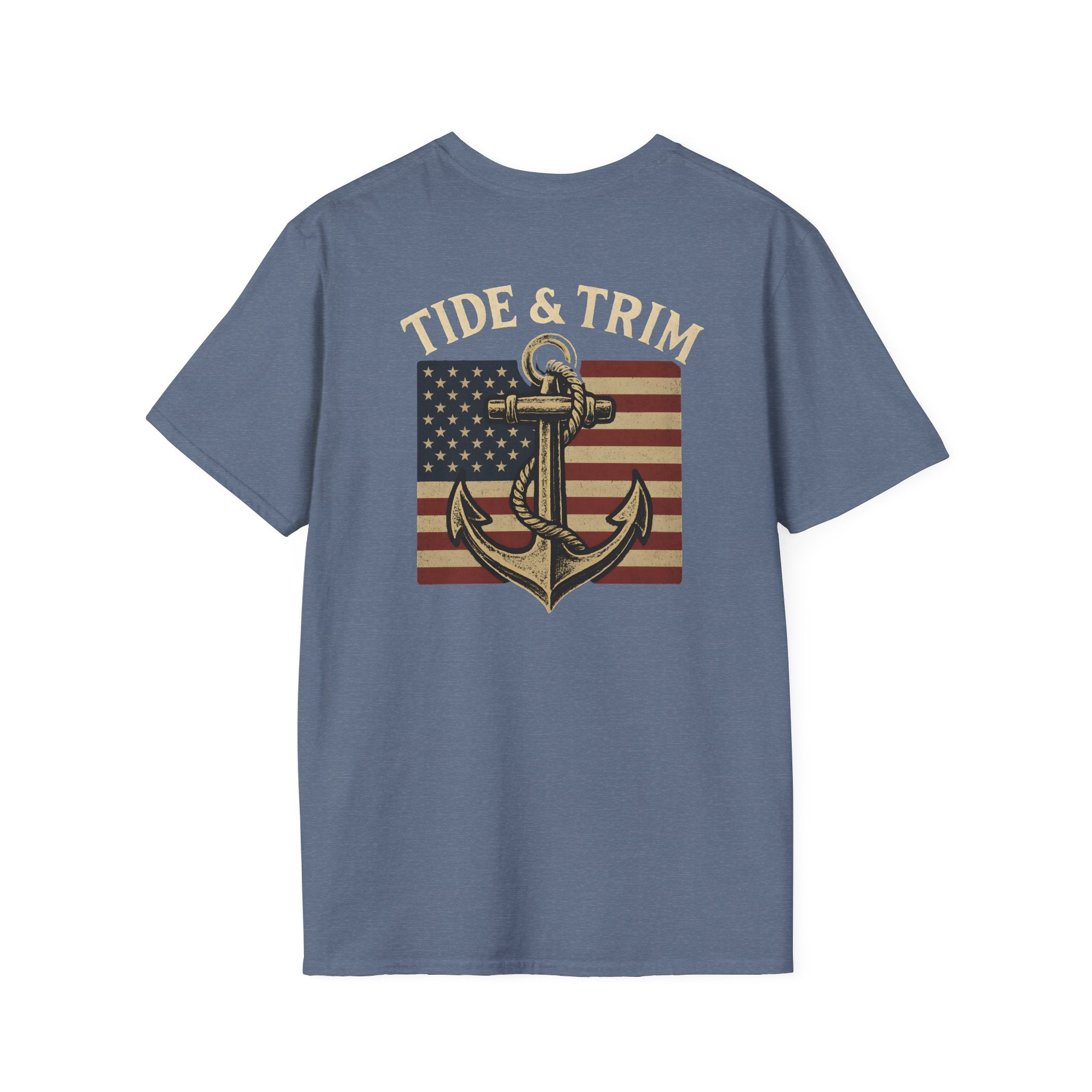 American Flag Anchor Nautical T-Shirt