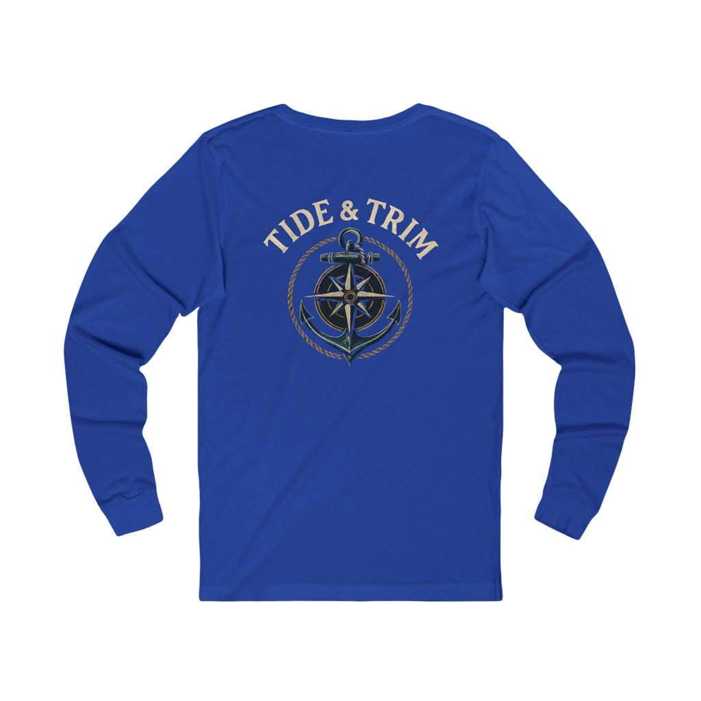 Tide & Trim Compass Long Sleeve Tee — Nautical Anchor Shirt