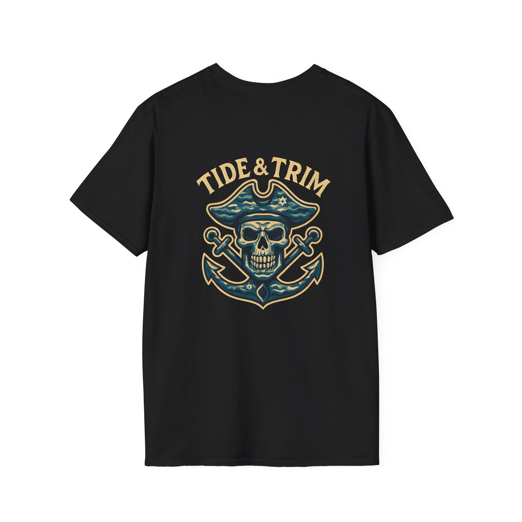 Pirate Skull Anchor T-Shirt — Nautical Pirate Graphic Tee