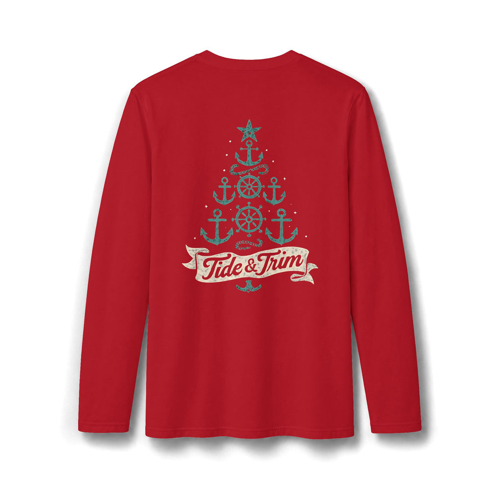 Tide & Trim Nautical Christmas Tree Long Sleeve T-Shirt