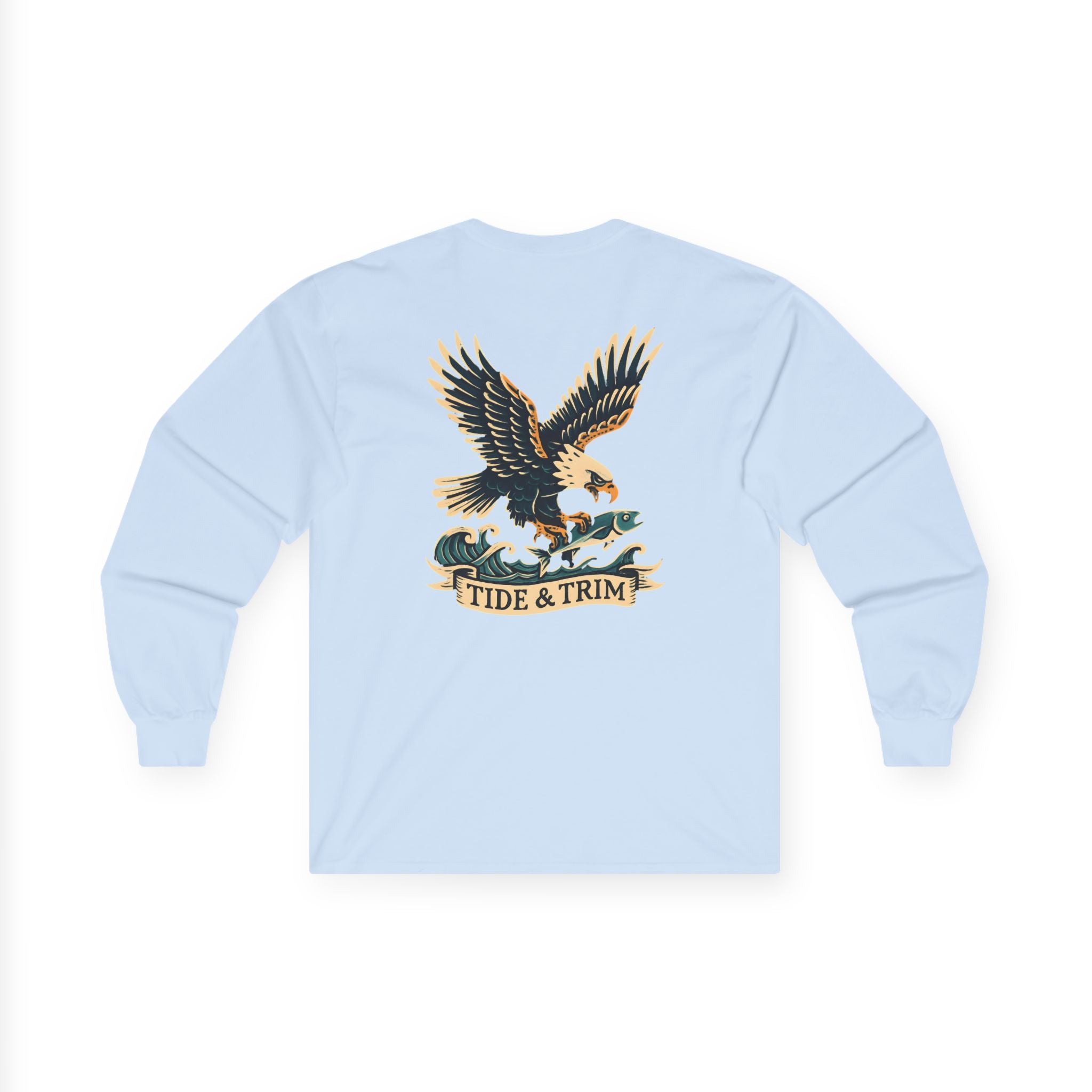 Nautical Eagle Fishing Long Sleeve Tee