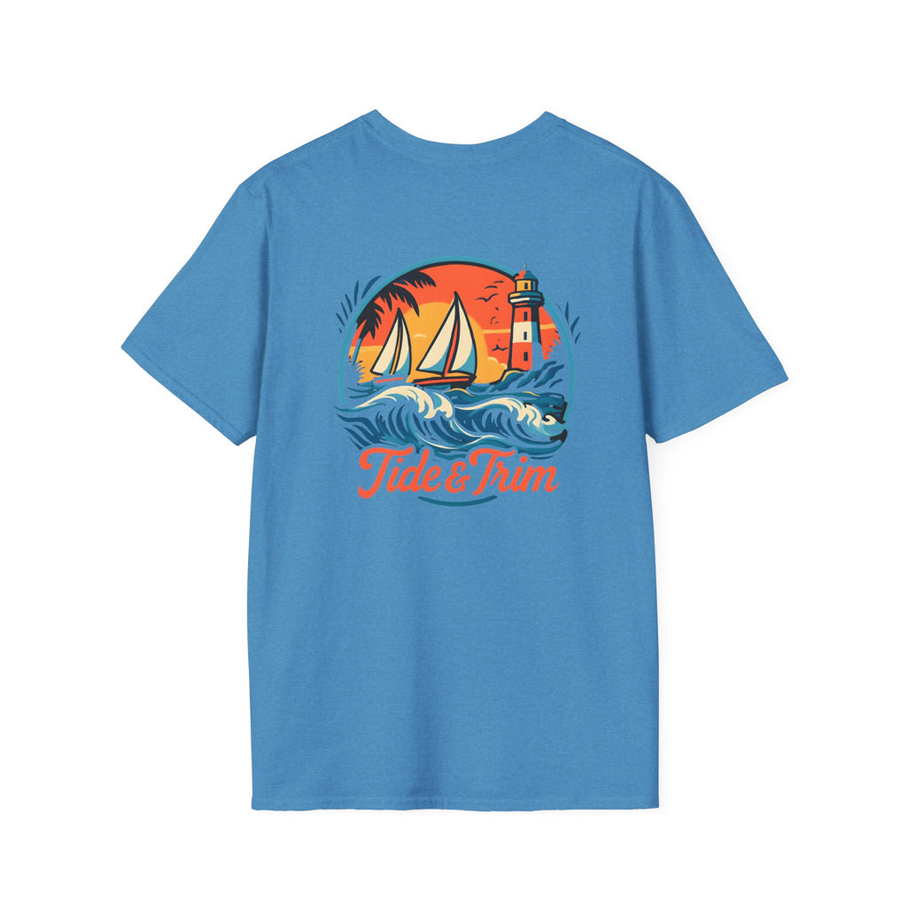 Sailboat & Lighthouse Nautical Sunset T-Shirt