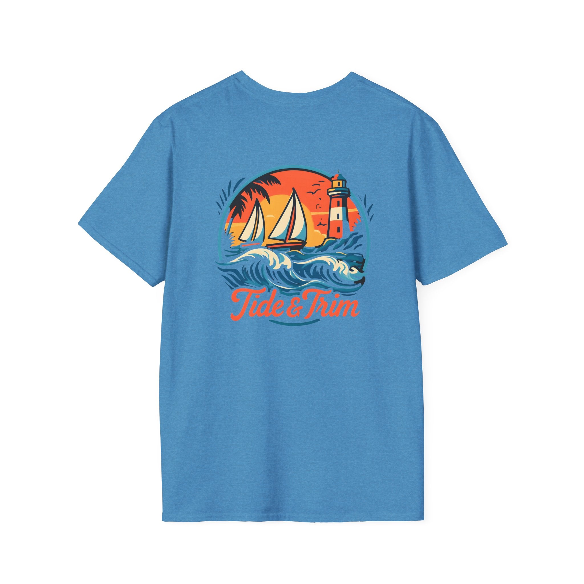 Sailboat & Lighthouse Nautical Sunset T-Shirt