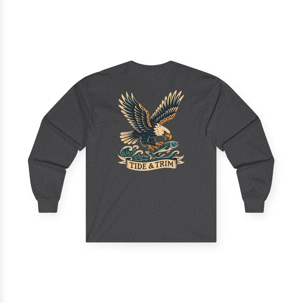 Nautical Eagle Fishing Long Sleeve Tee