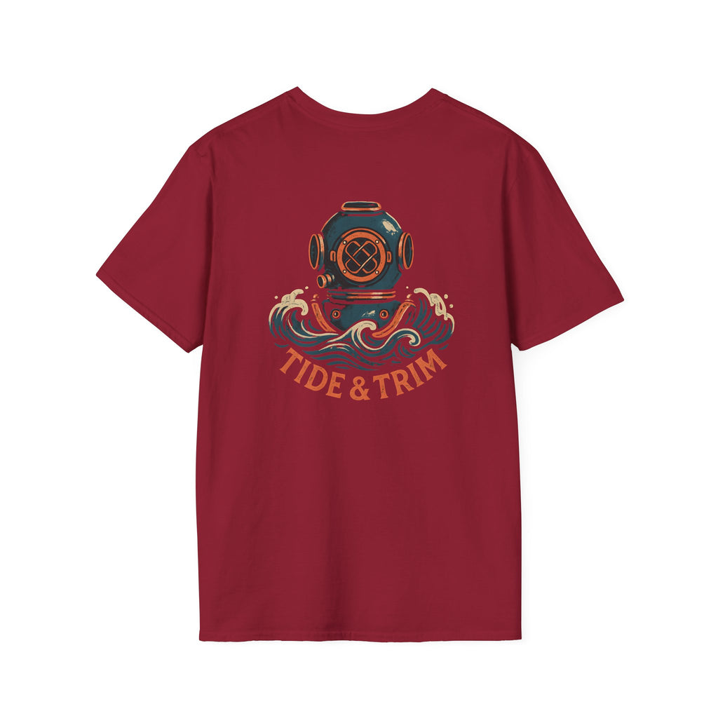 Diver Helmet Nautical T-Shirt — Tide & Trim Diver Design