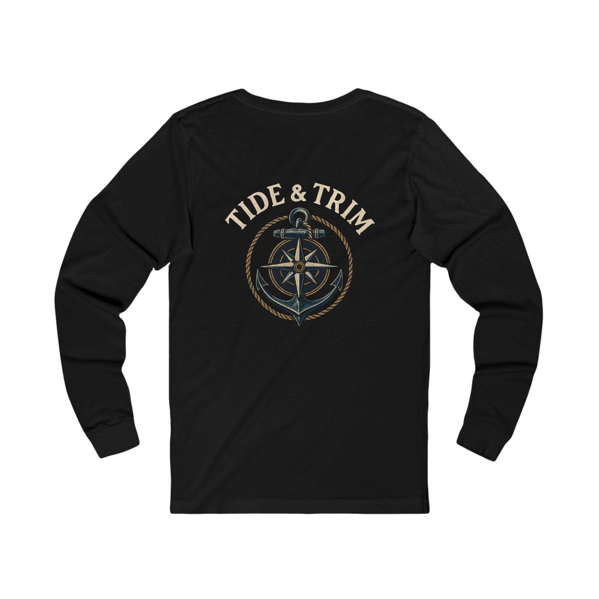 Tide & Trim Compass Long Sleeve Tee — Nautical Anchor Shirt