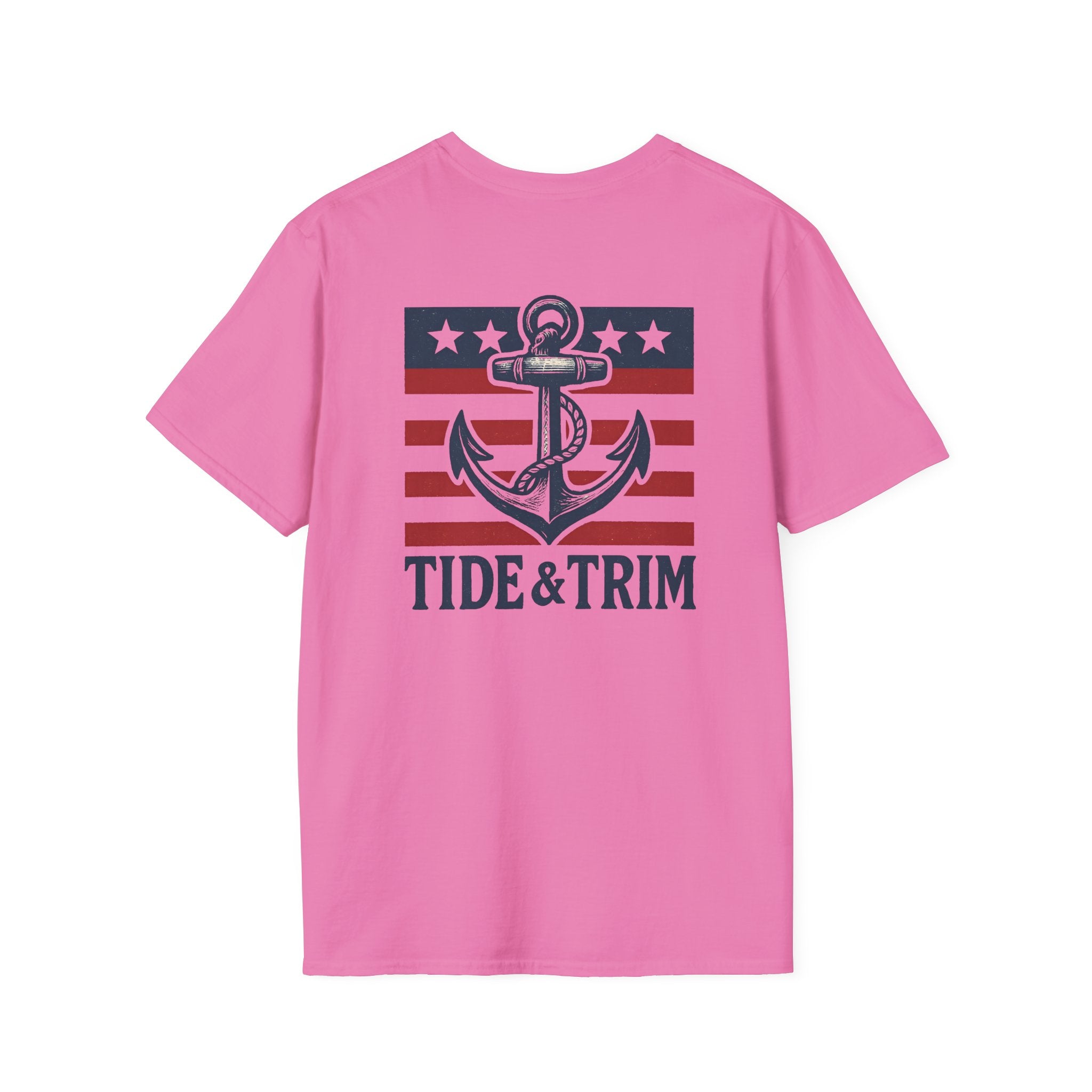 Patriotic Anchor Nautical T-Shirt — Tide & Trim Flag Design