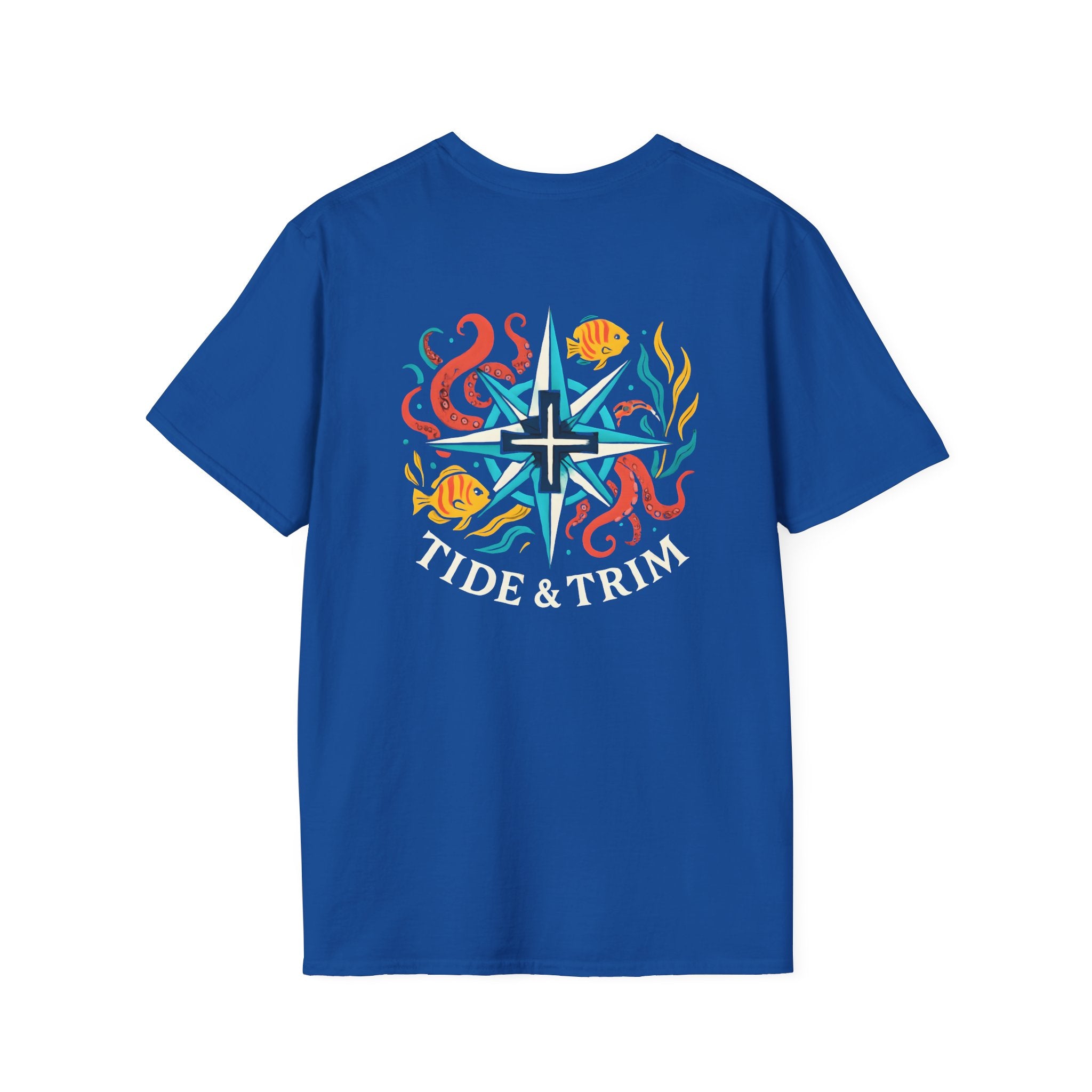 Compass Octopus Nautical T-Shirt — Sea Life Adventure Tee