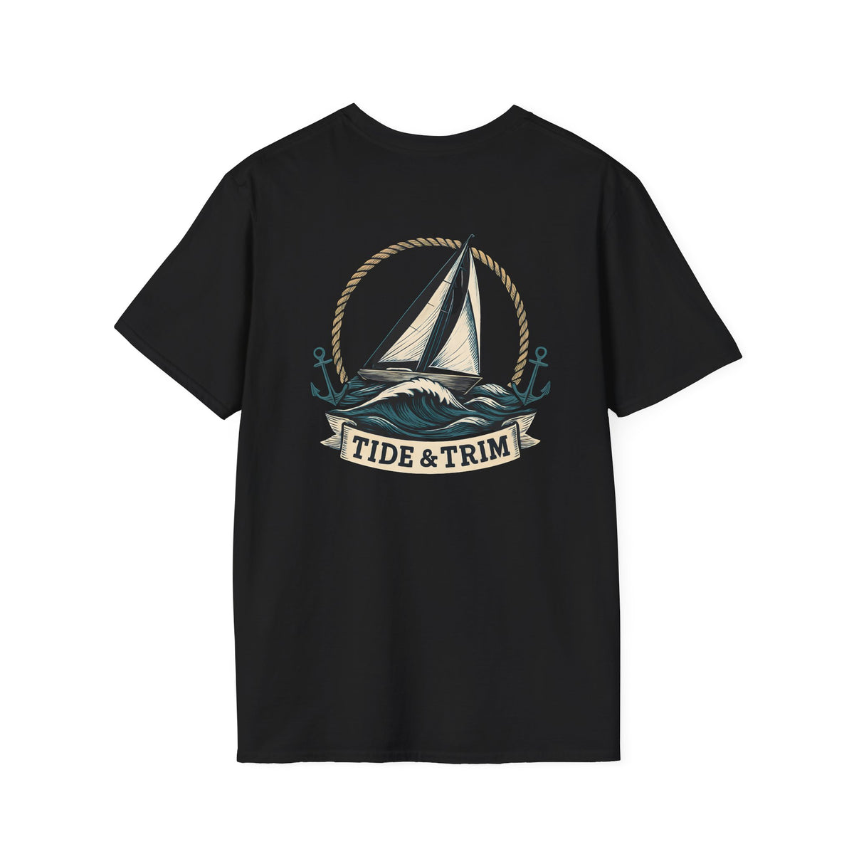 Sailboat 'Tide & Trim' T-Shirt — Nautical Sailing Graphic Tee