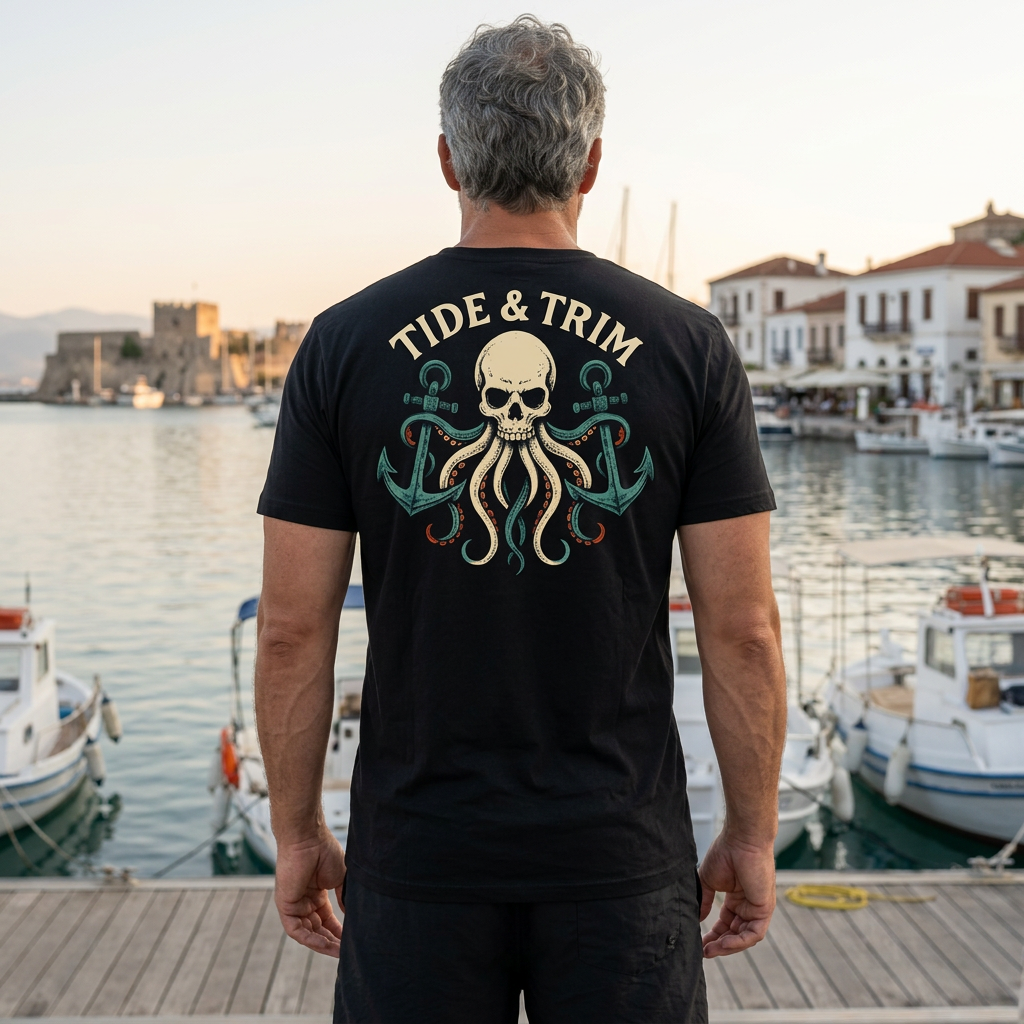 Skull Octopus Nautical Graphic T-Shirt — Tide & Trim