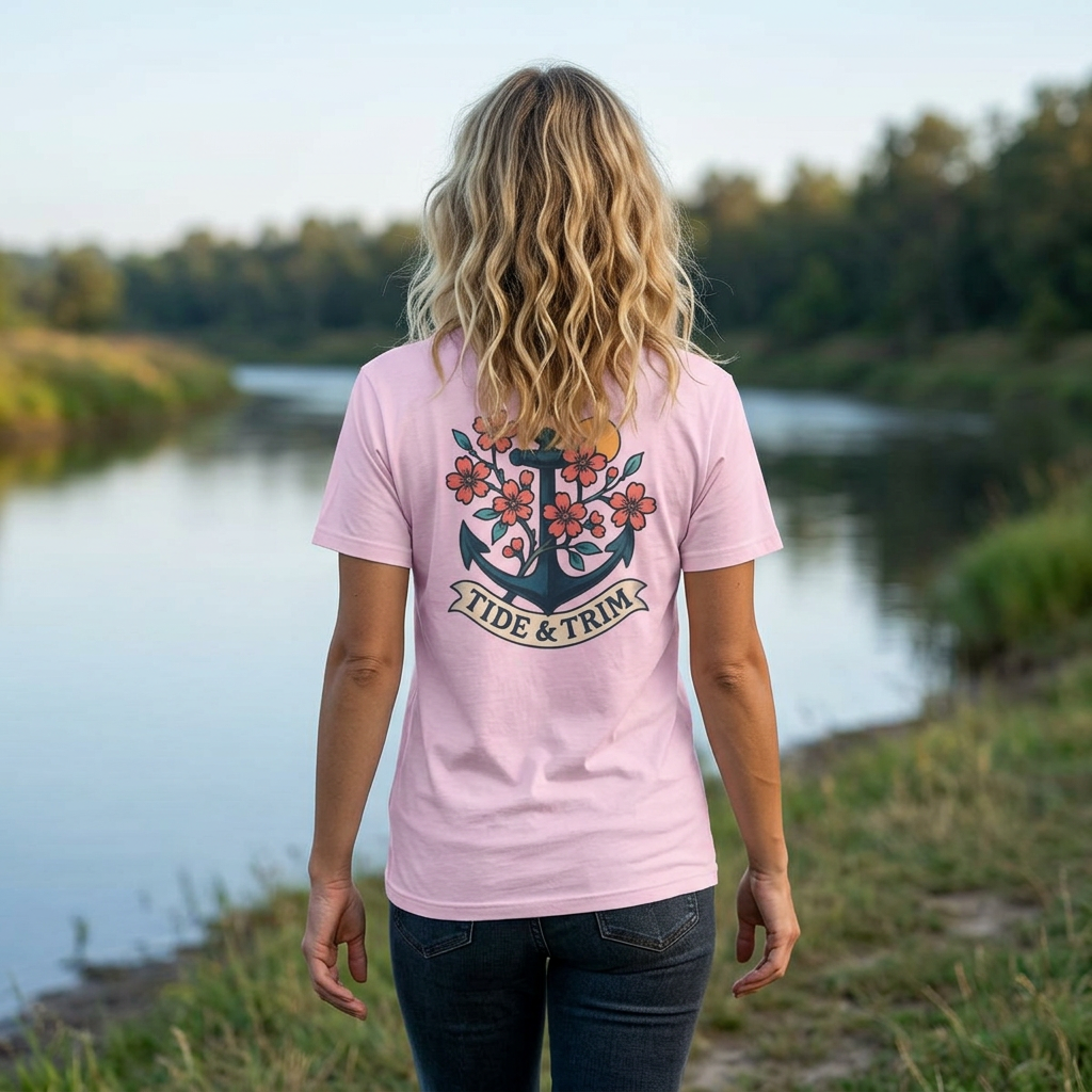 Anchor Floral Graphic T-Shirt — Tide & Trim Design