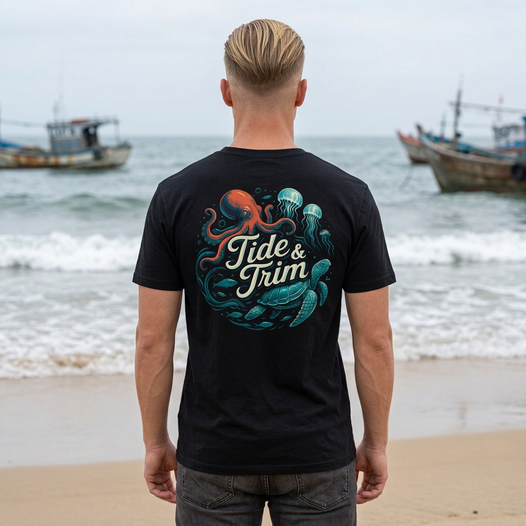 Neon Sea Wonders T-Shirt — Vibrant Ocean Creatures Tee