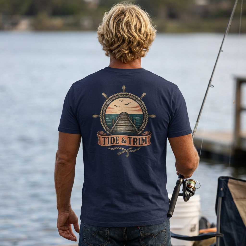 Pier Sunset Nautical T-Shirt- Tide & Trim