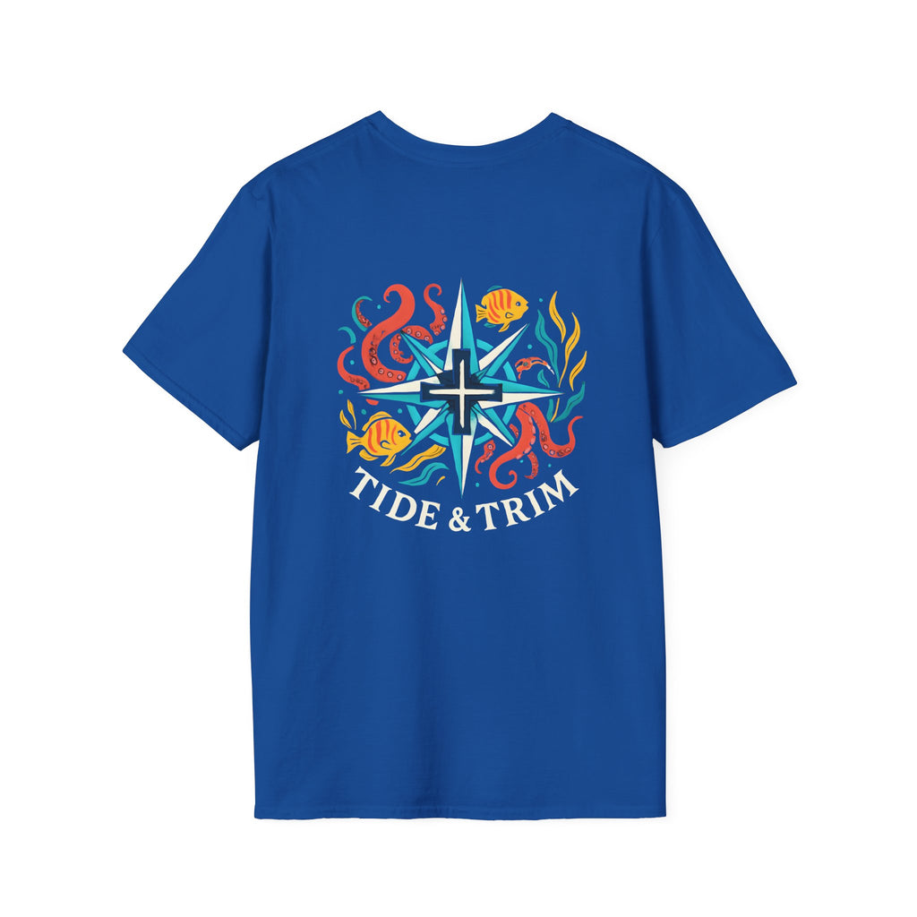 Compass Octopus Nautical T-Shirt — Sea Life Adventure Tee