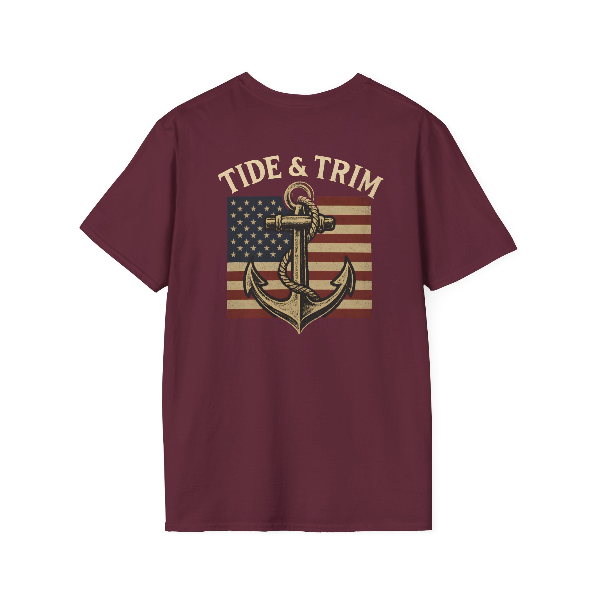 American Flag Anchor Nautical T-Shirt