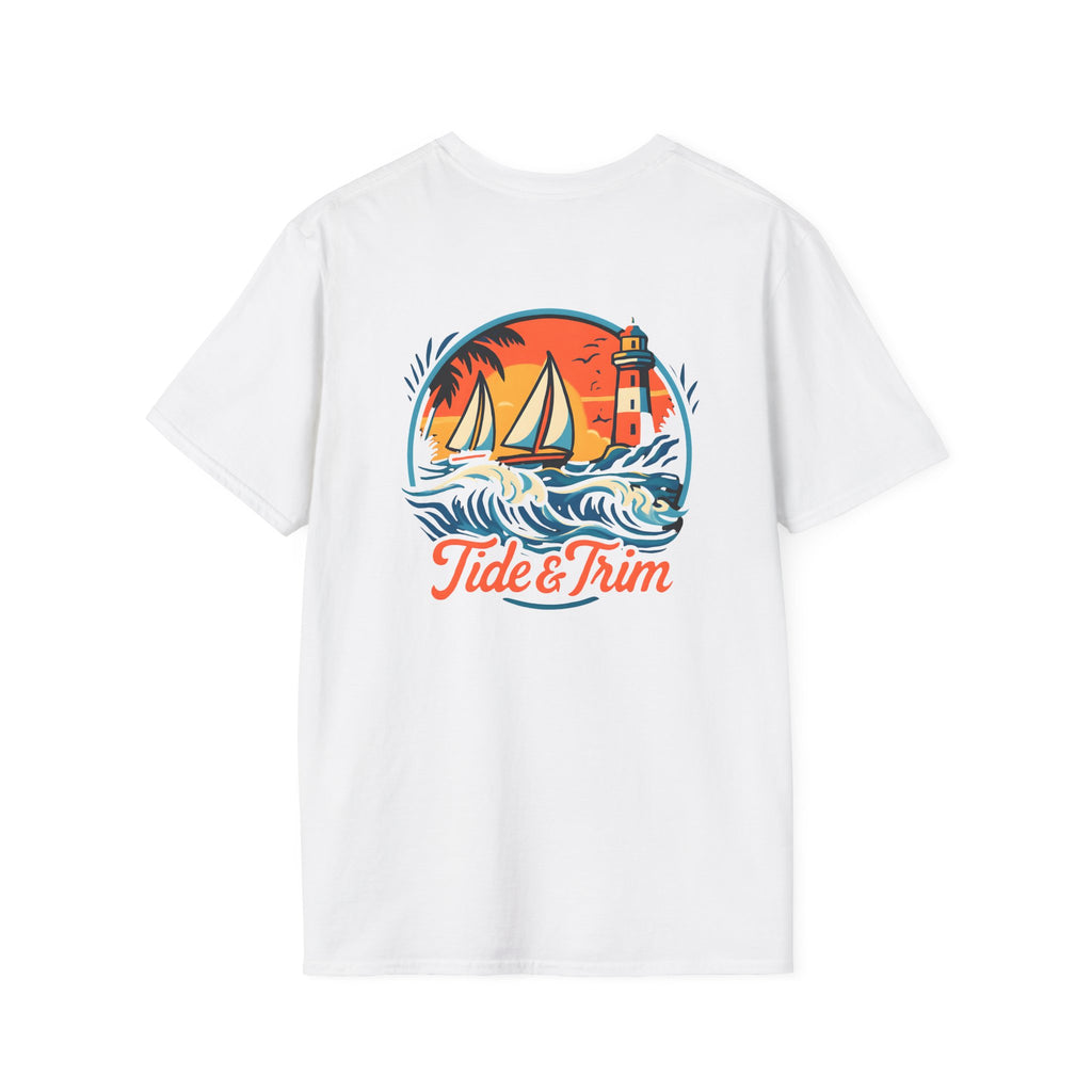 Sailboat & Lighthouse Nautical Sunset T-Shirt