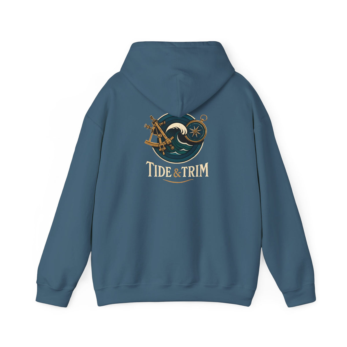 Nautical Navigation Instruments Hoodie — Maritime Compass & Sextant Pullover