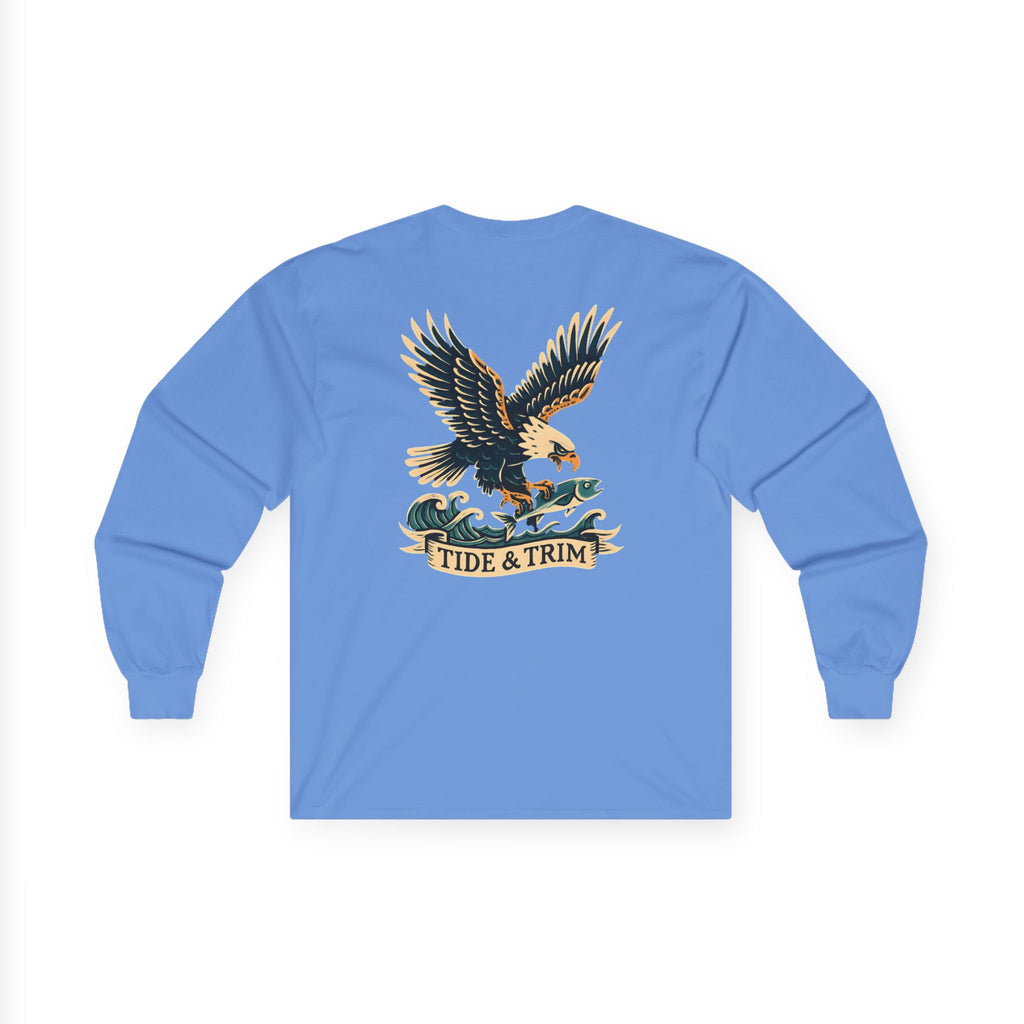 Nautical Eagle Fishing Long Sleeve Tee