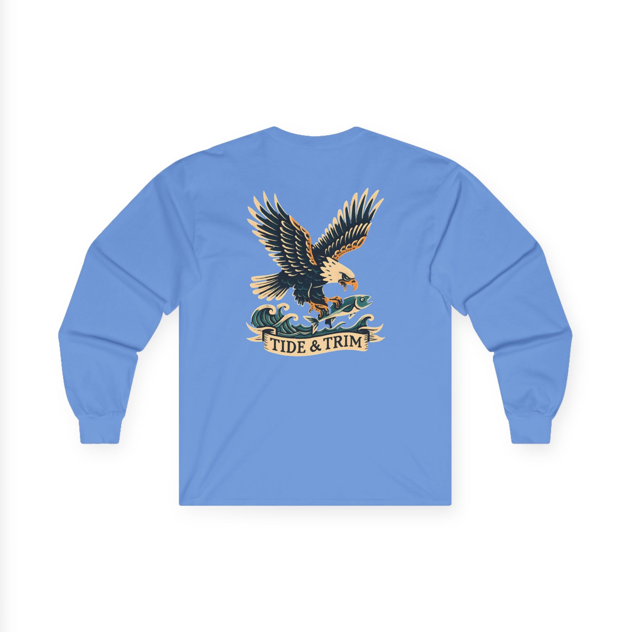 Nautical Eagle Fishing Long Sleeve Tee