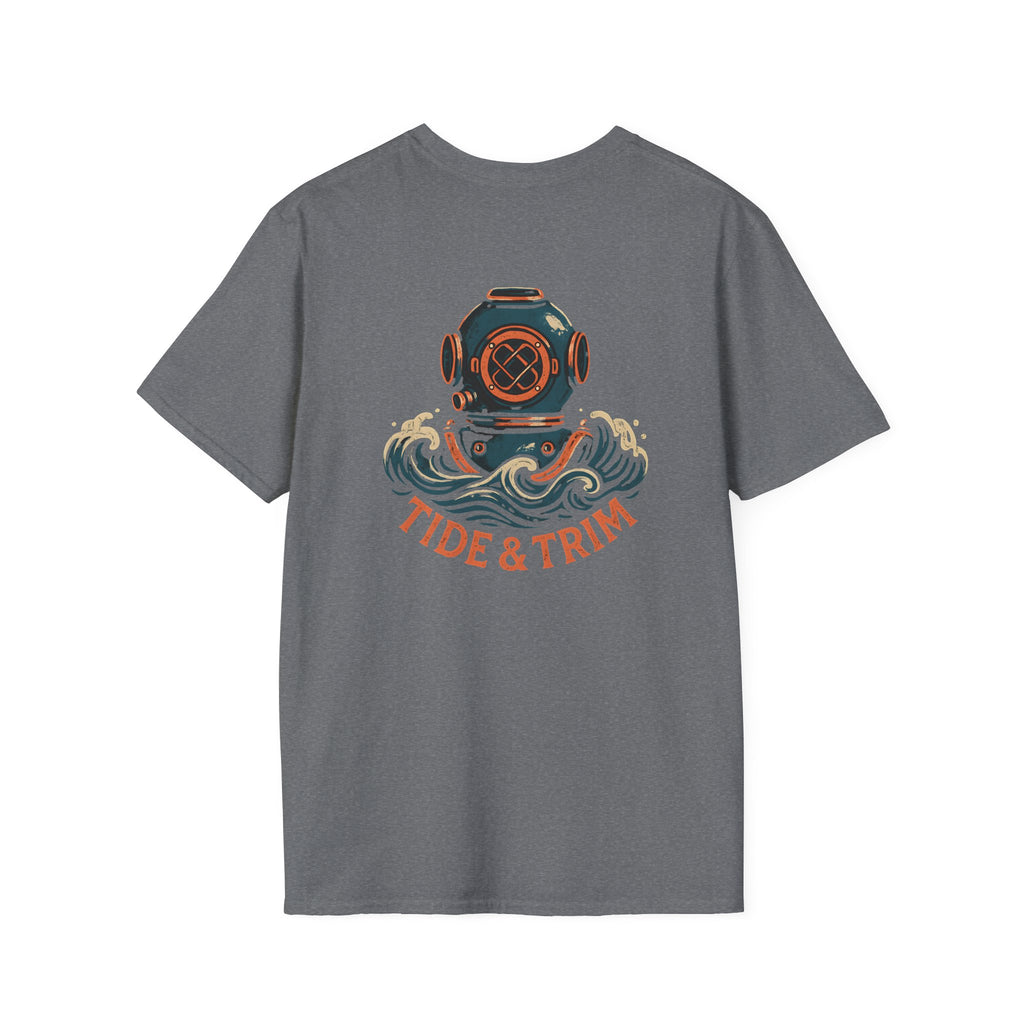 Diver Helmet Nautical T-Shirt — Tide & Trim Diver Design