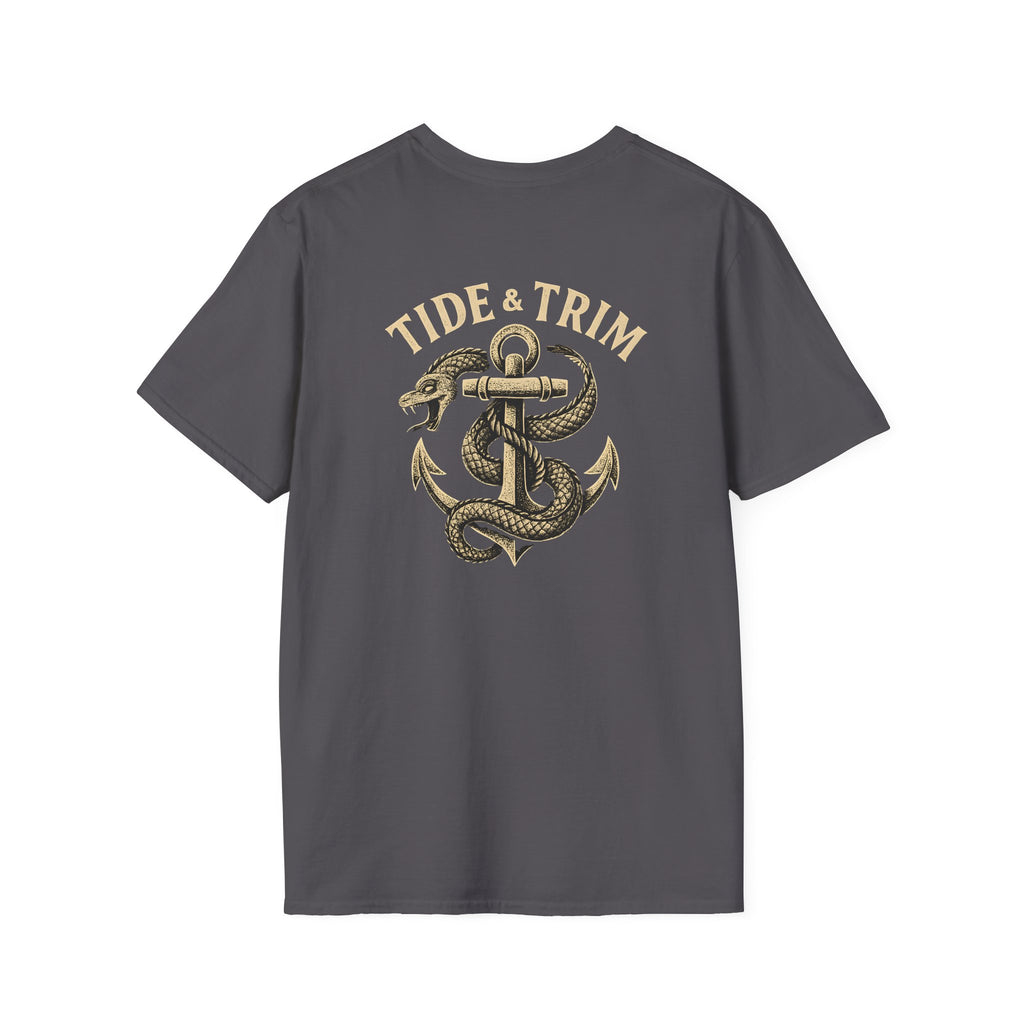 Sea Serpent Nautical Anchor T-Shirt- Tide & Trim