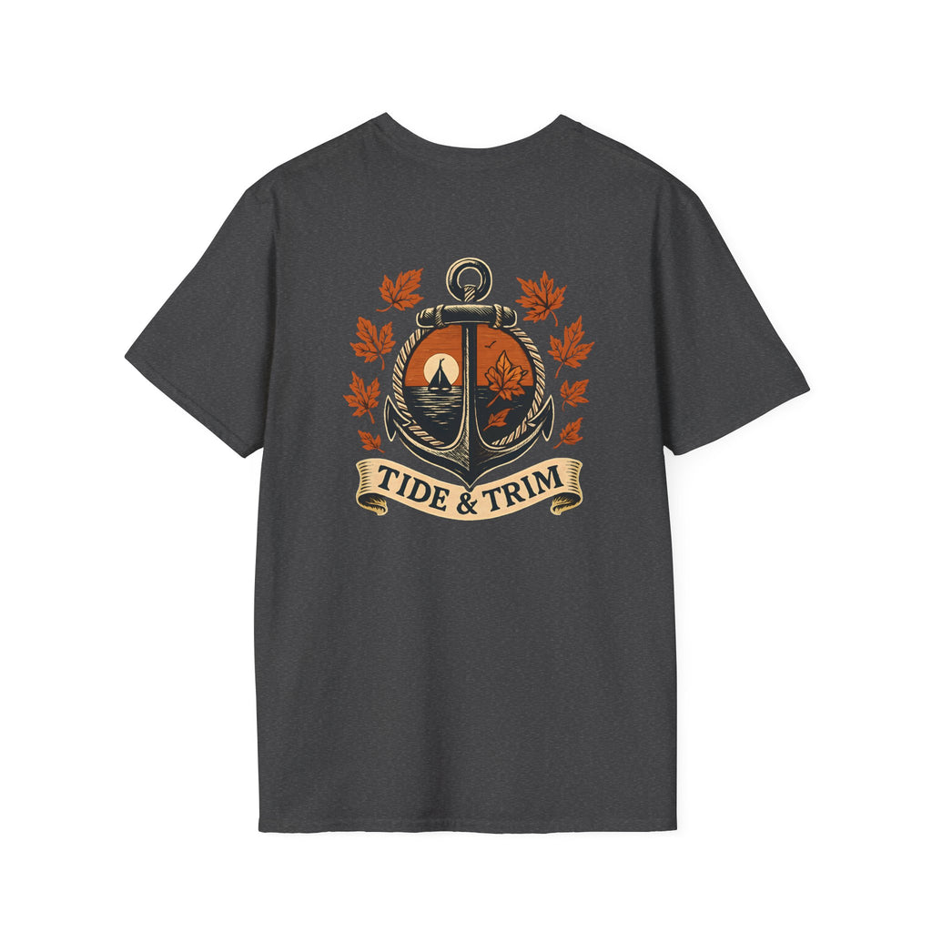 T-Shirt — Tide & Trim Anchor Crest Graphic (Nautical Fall Vibes)