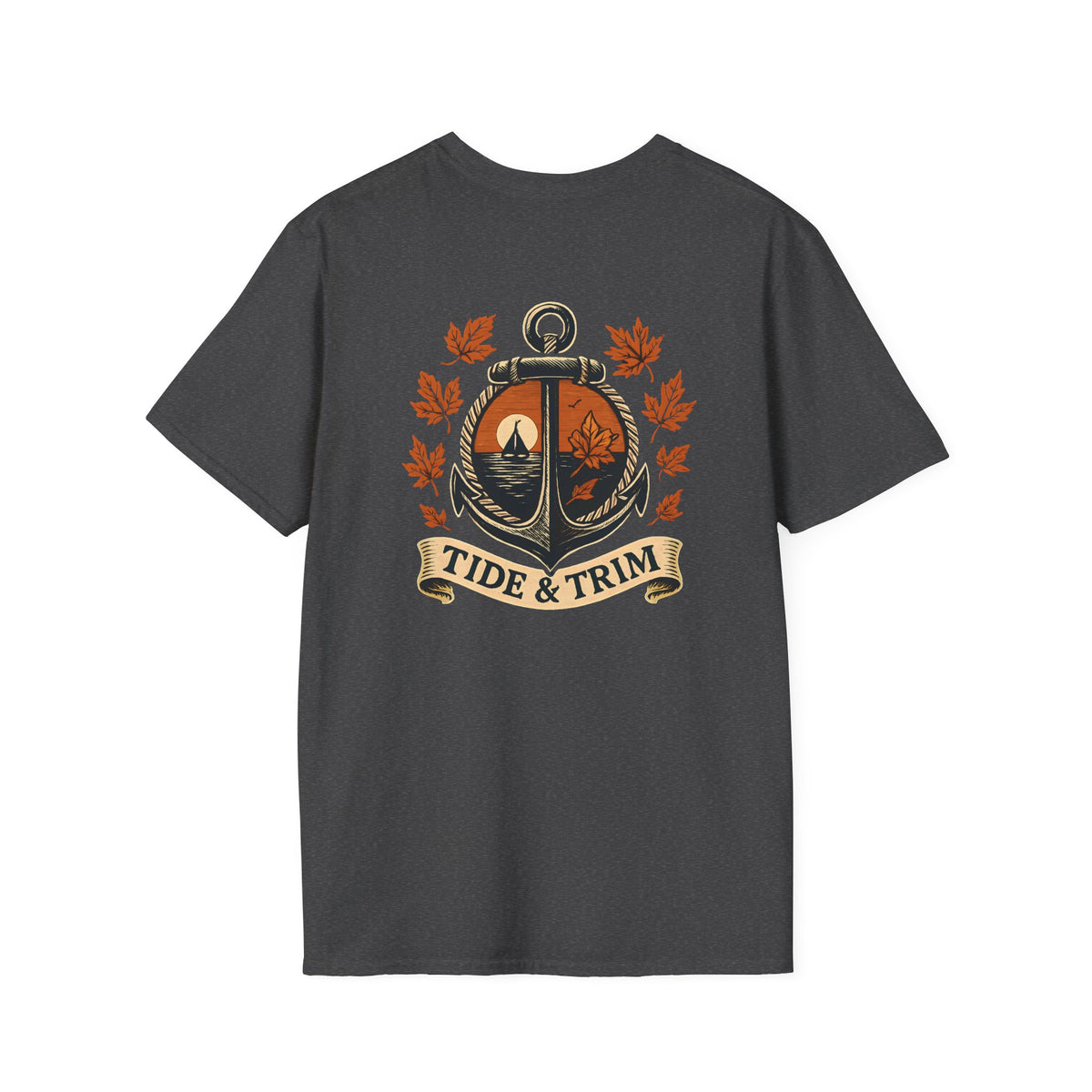 T-Shirt — Tide & Trim Anchor Crest Graphic (Nautical Fall Vibes)