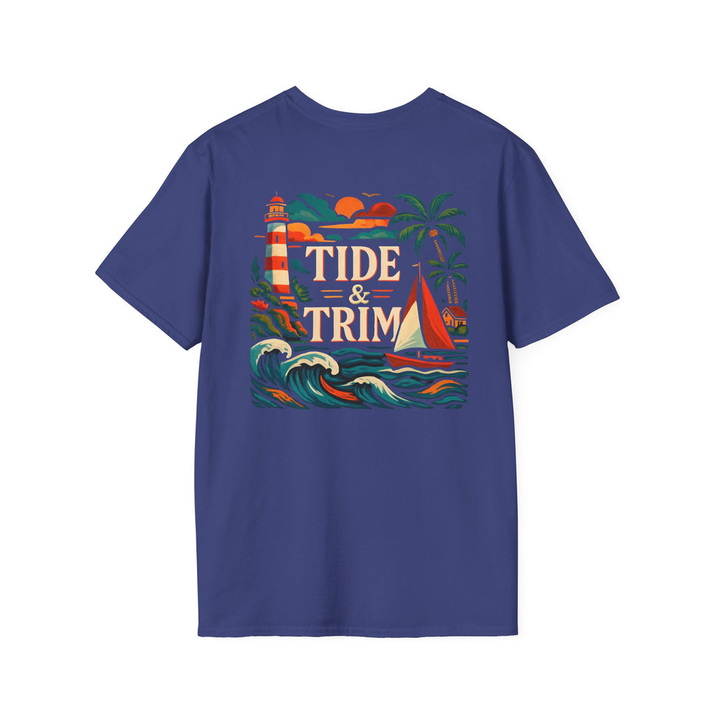 Lighthouse Sailboat Beach T-Shirt — Coastal Graphic Tee