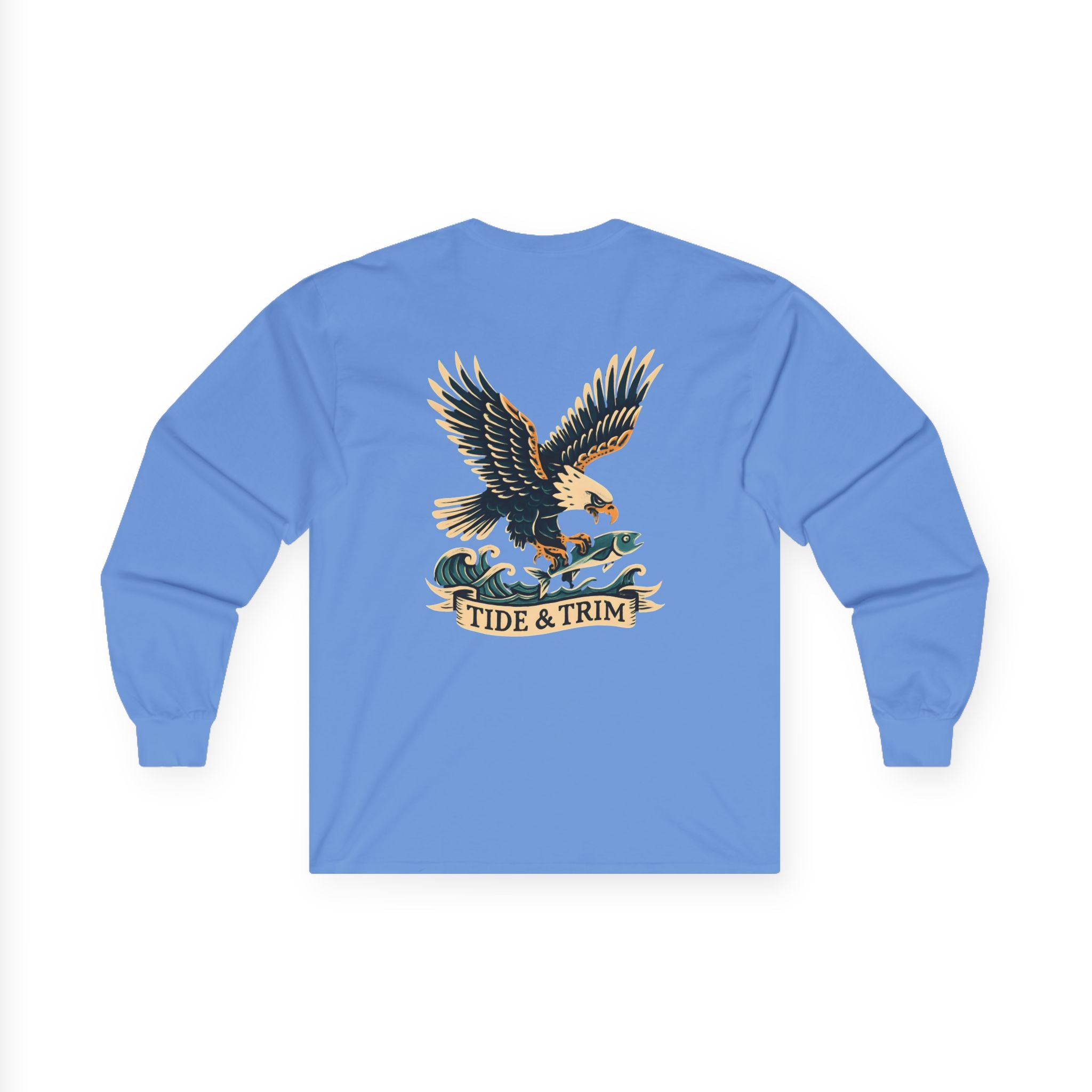 Nautical Eagle Fishing Long Sleeve Tee