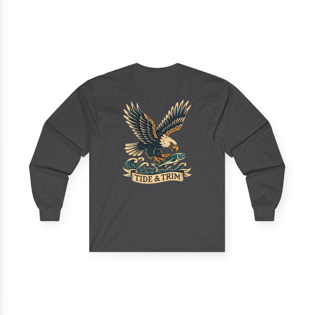 Nautical Eagle Fishing Long Sleeve Tee
