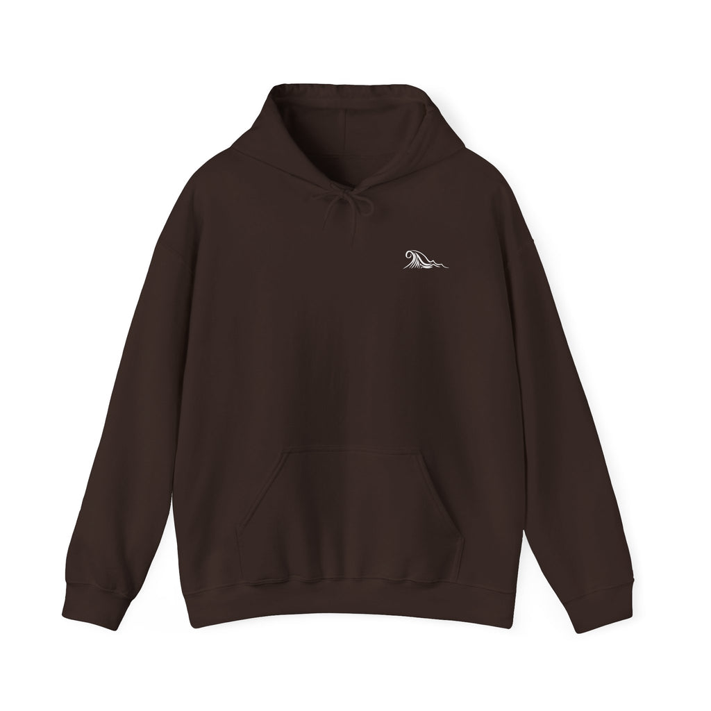 Nautical Brown Pelican Hoodie — Coastal Pelican Ship Wheel Sweatshirt