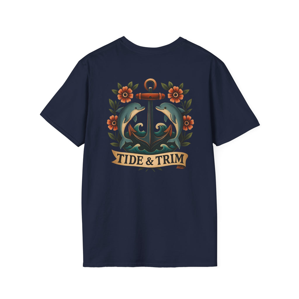 Anchor & Dolphins Floral Nautical T-Shirt