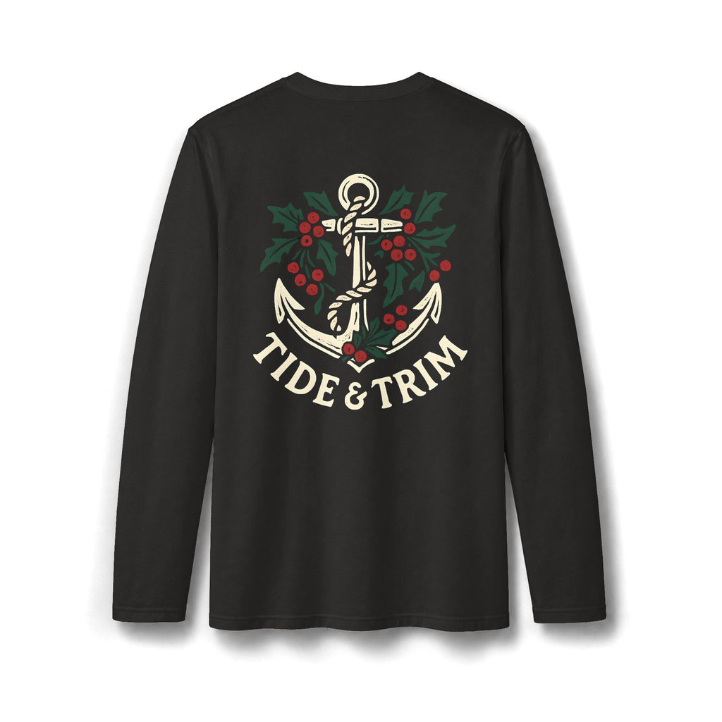 Tide & Trim Nautical Winter Anchor Long Sleeve T-Shirt