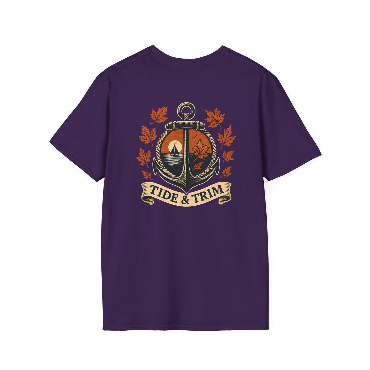 T-Shirt — Tide & Trim Anchor Crest Graphic (Nautical Fall Vibes)